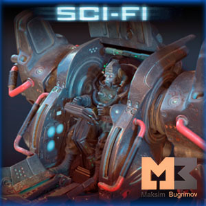 Dystopia Mech and Pilot - Game development asset