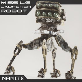 Missile Launcher Robot - Game development asset