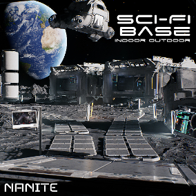 Modular Sci-Fi Base - Indoor Outdoor - Moon Theme