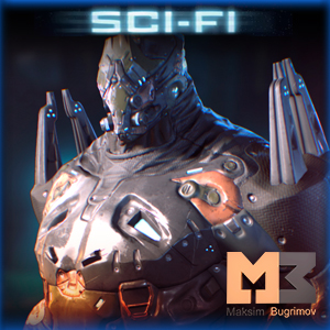 Sci-Fi Character 02 (Hunter) - Game development asset