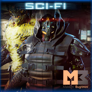 Sci-Fi Character 06 (Necromancer) - Game development asset