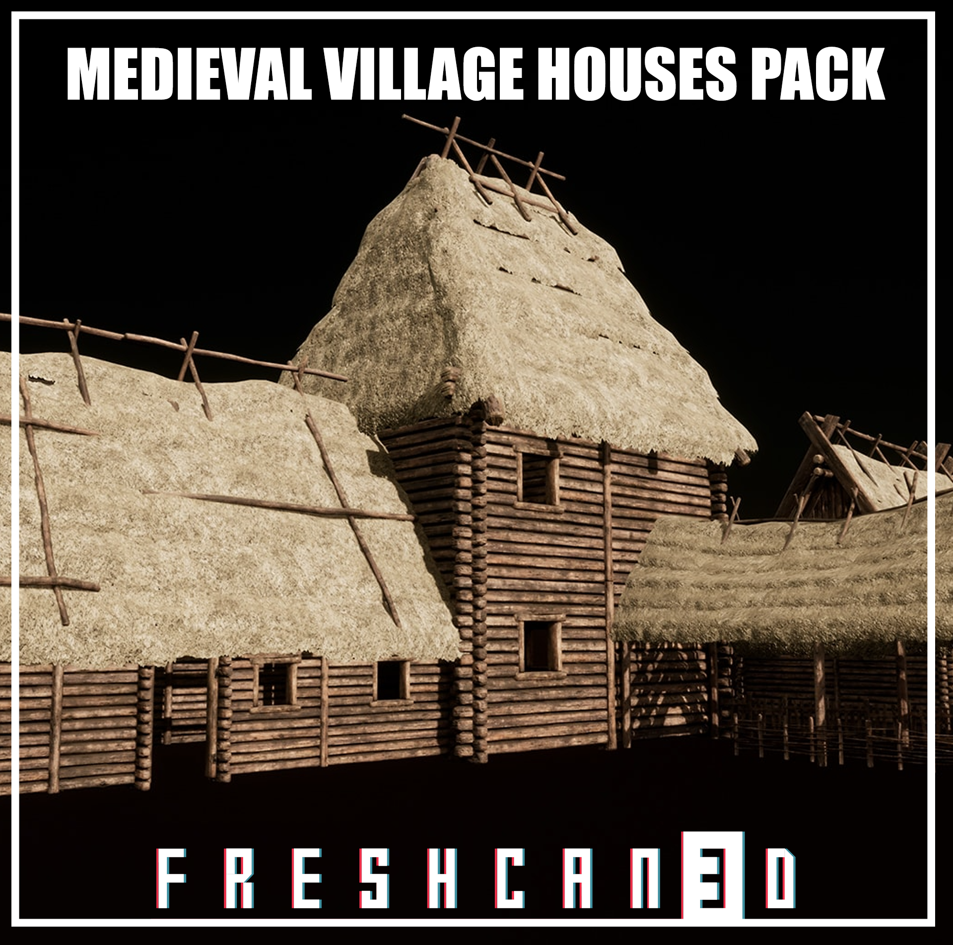 Medieval Village Houses Pack - Game development asset