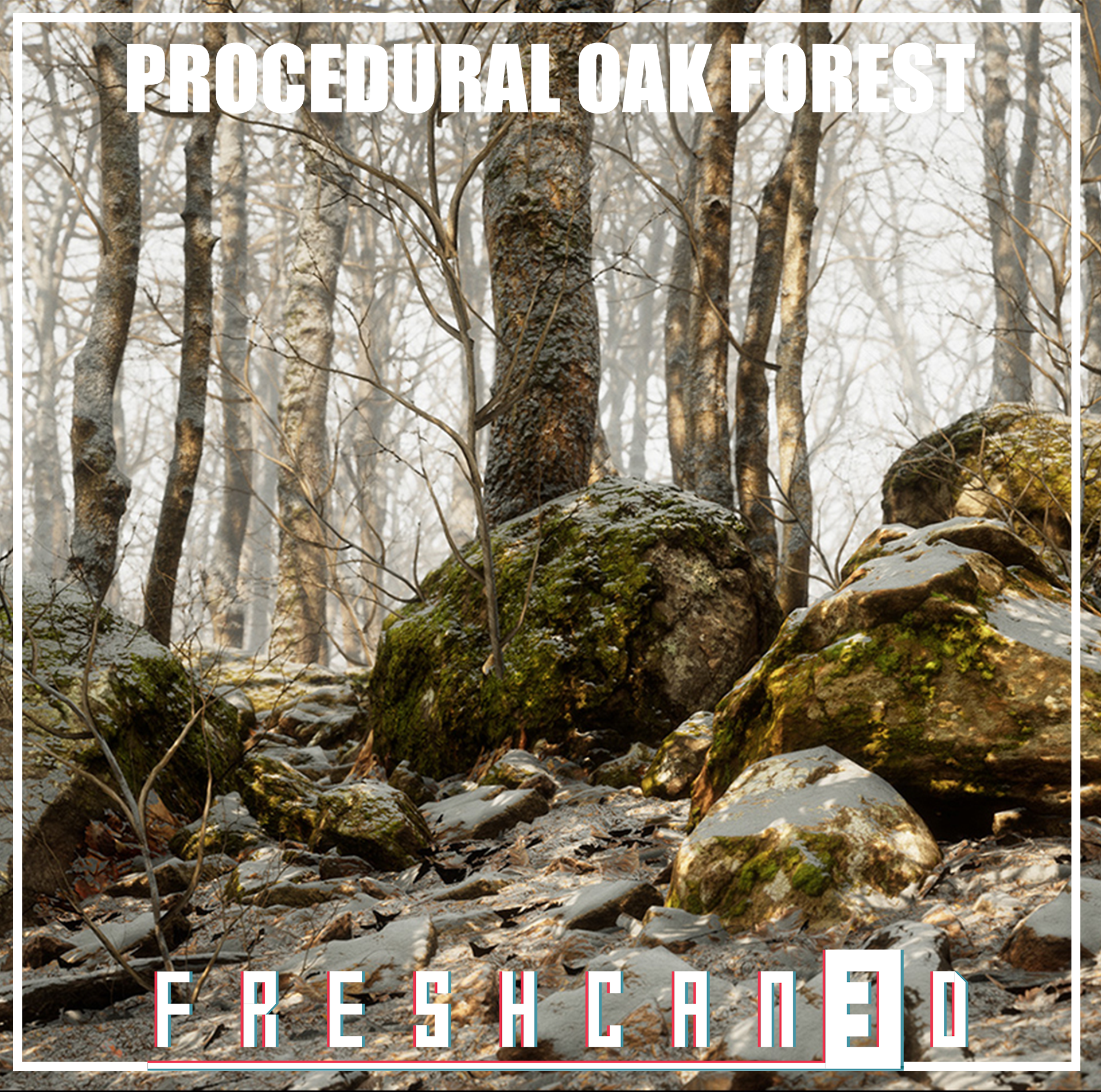 Procedural Oak Forest - Game development asset