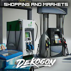 Shopping and Market VOL 1 - Gas Station - Game development asset