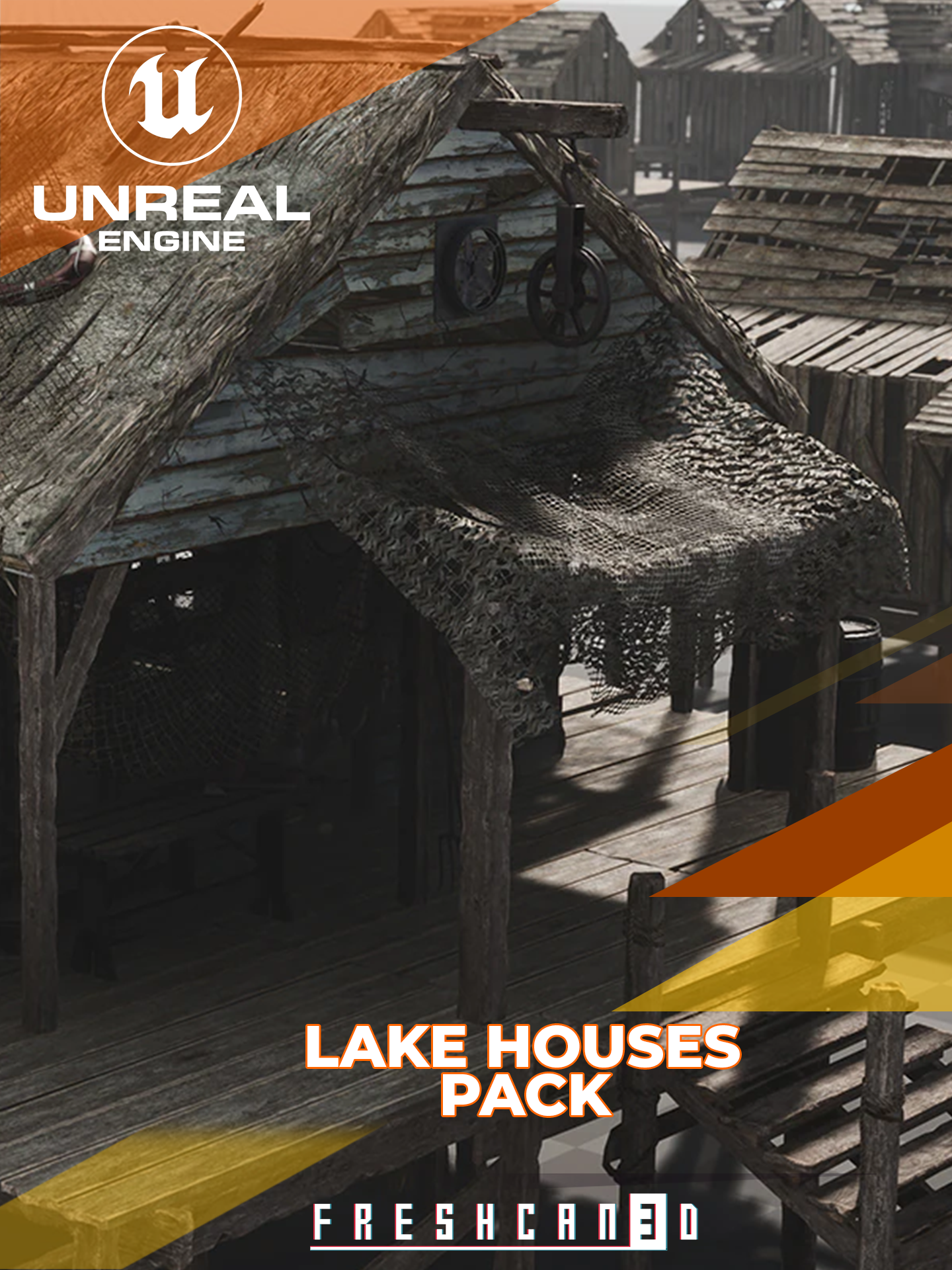 Lake Houses Pack - Game development asset