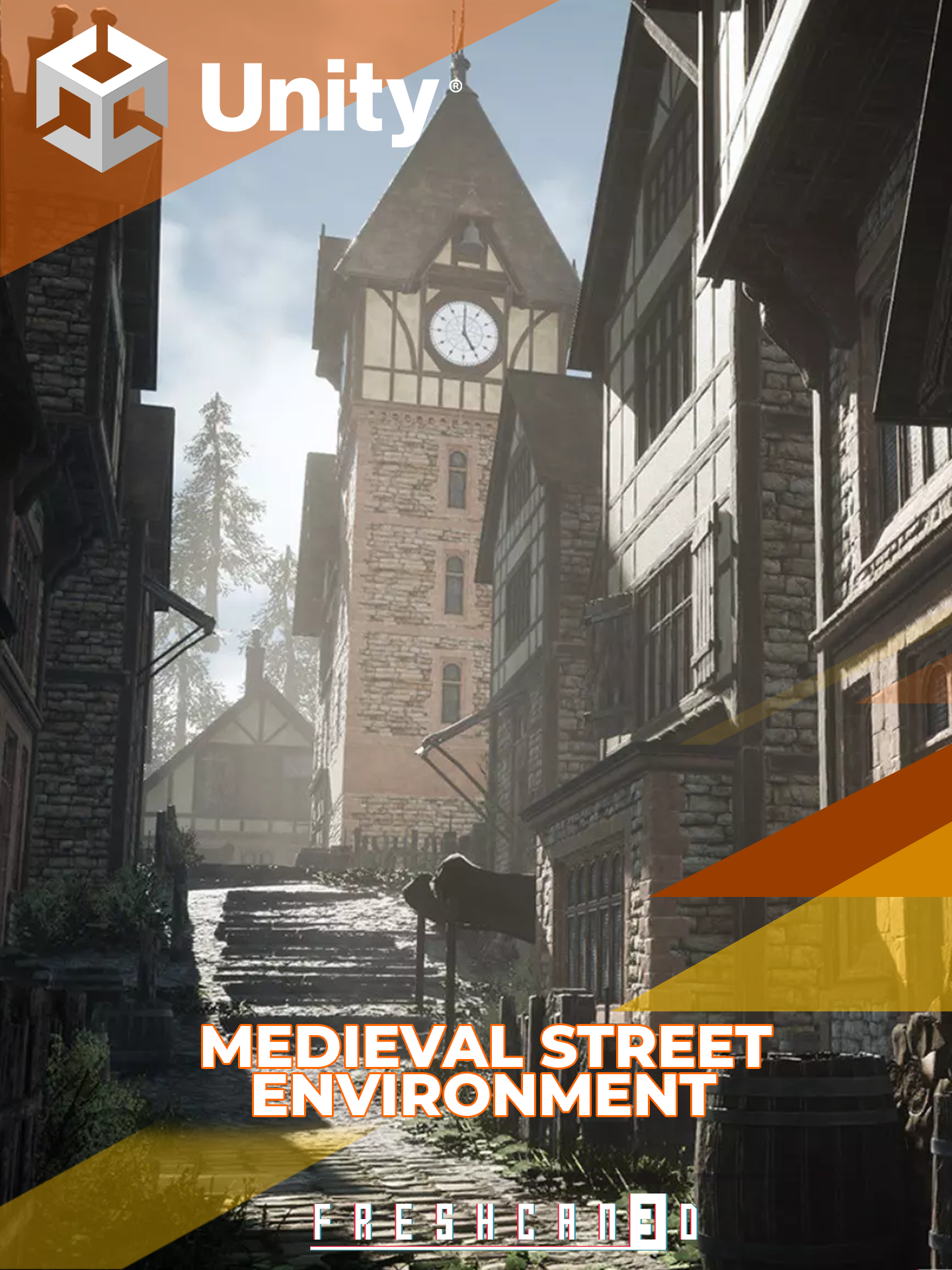 Medieval Street Environment - UNITY - Game development asset