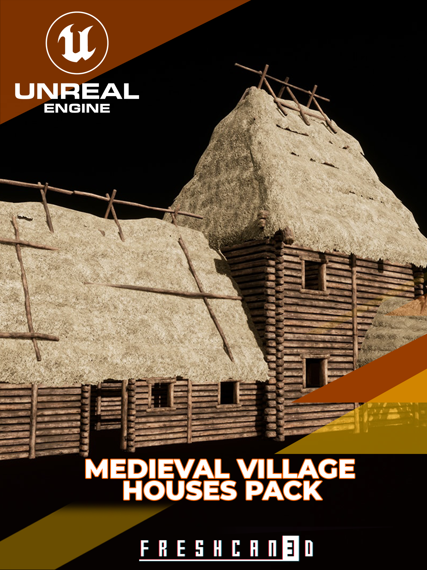 Medieval Village Houses Pack - Game development asset