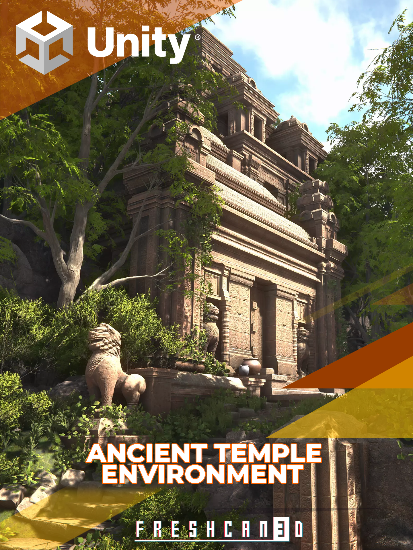 Modular Ancient Temple Environment - UNITY - Game development asset