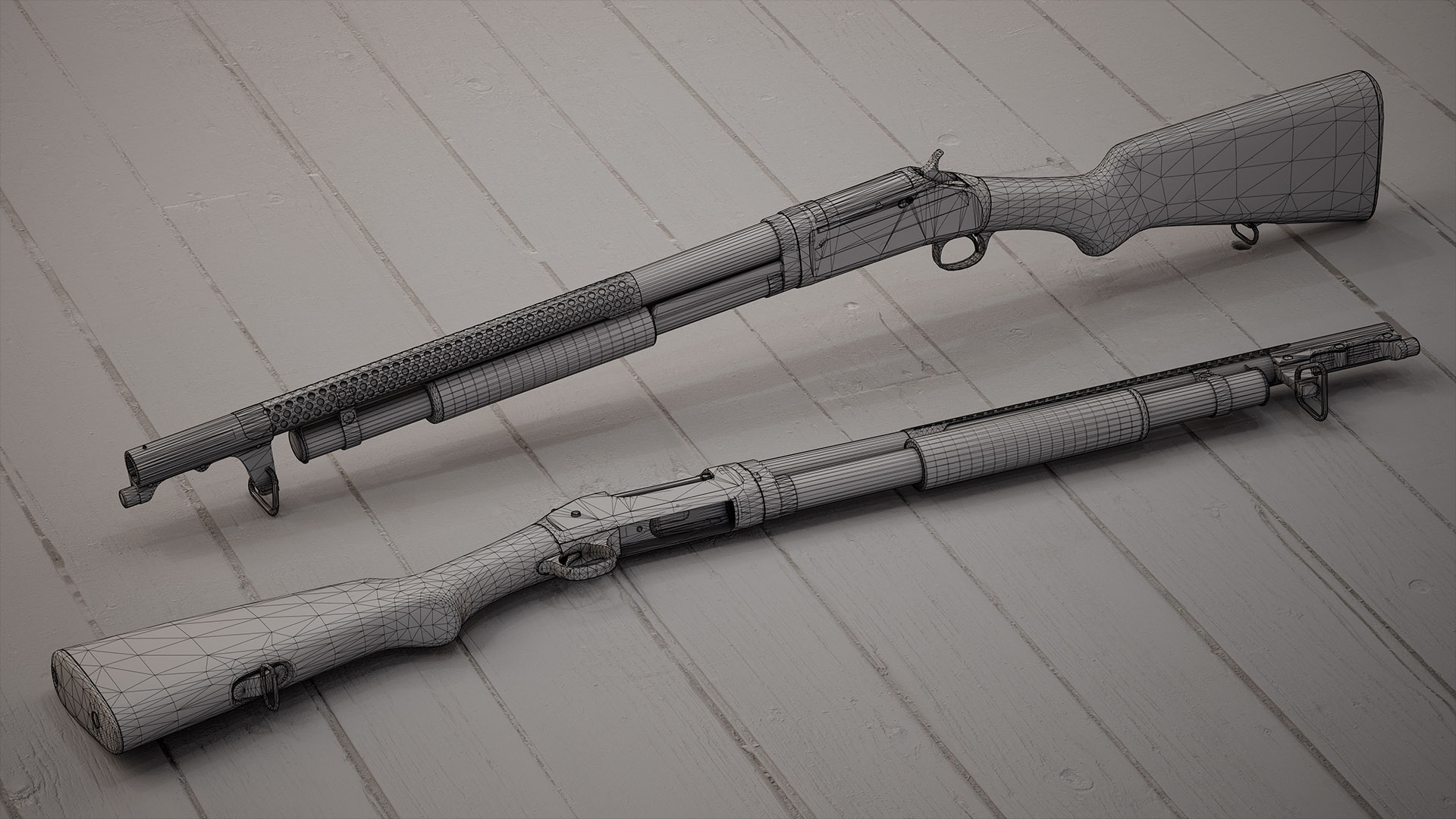 Trenchgun - Wireframe