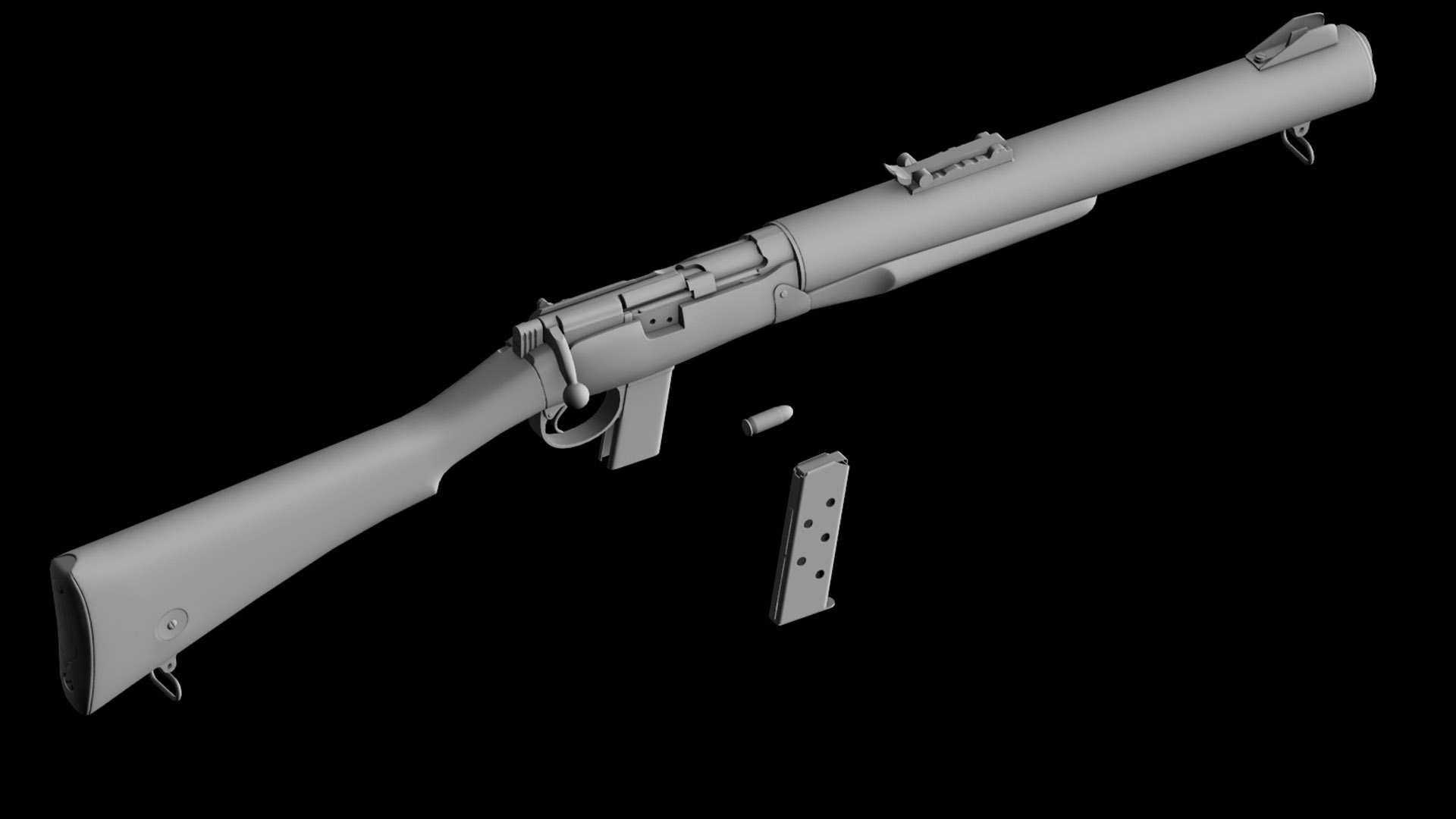 De Lisle Carbine - 3D Model