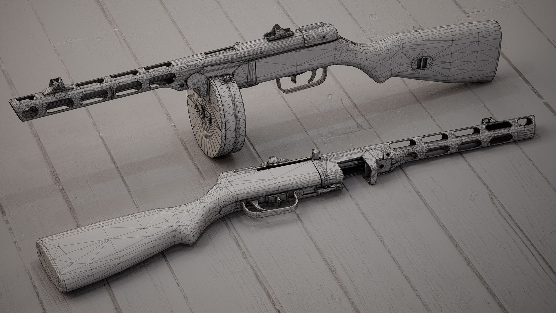 PPSh 41 - Wireframe